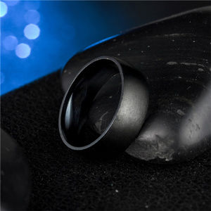 Mens Classic Black Titanium Ring
